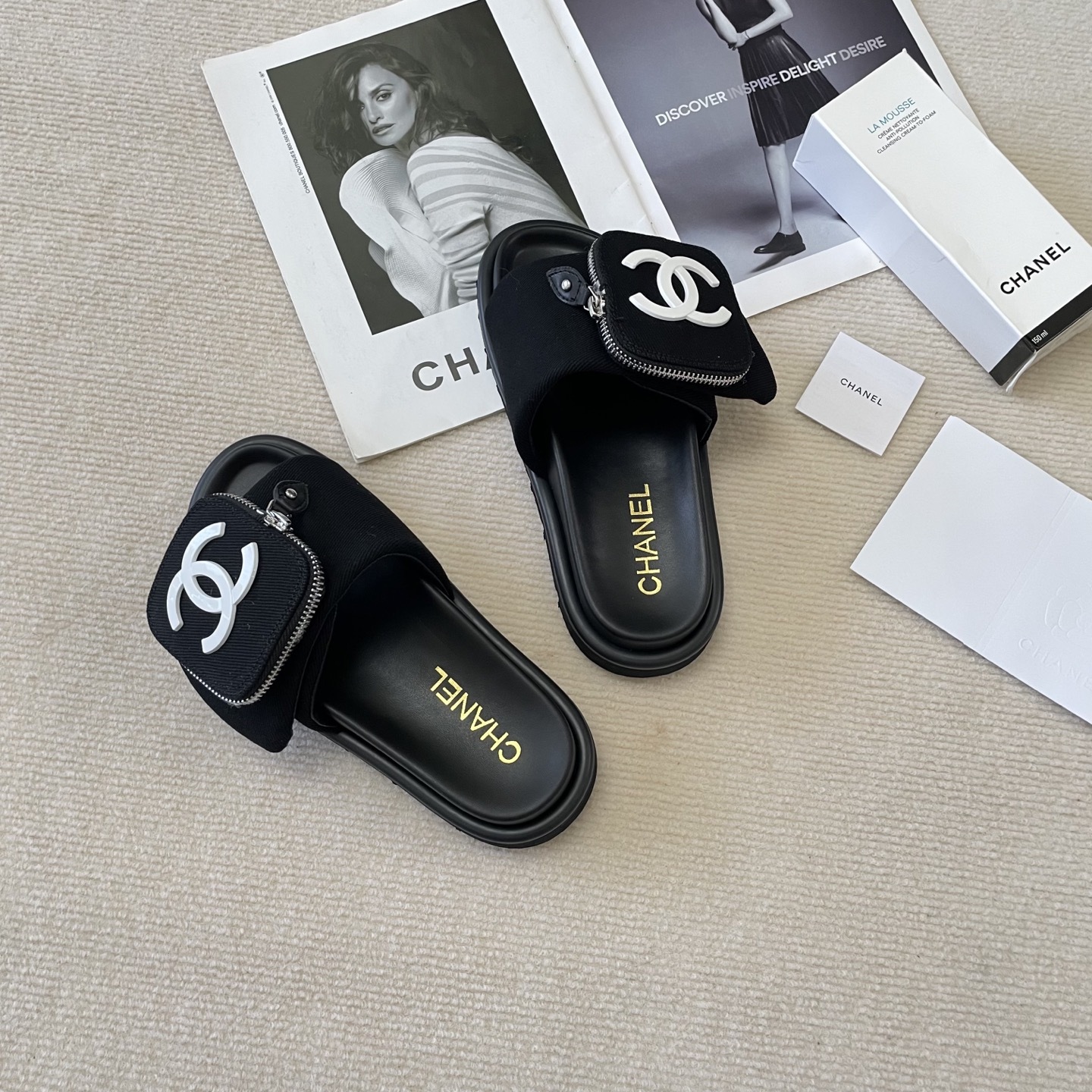 C style Small schoolbag slippers Velcro bag slippers