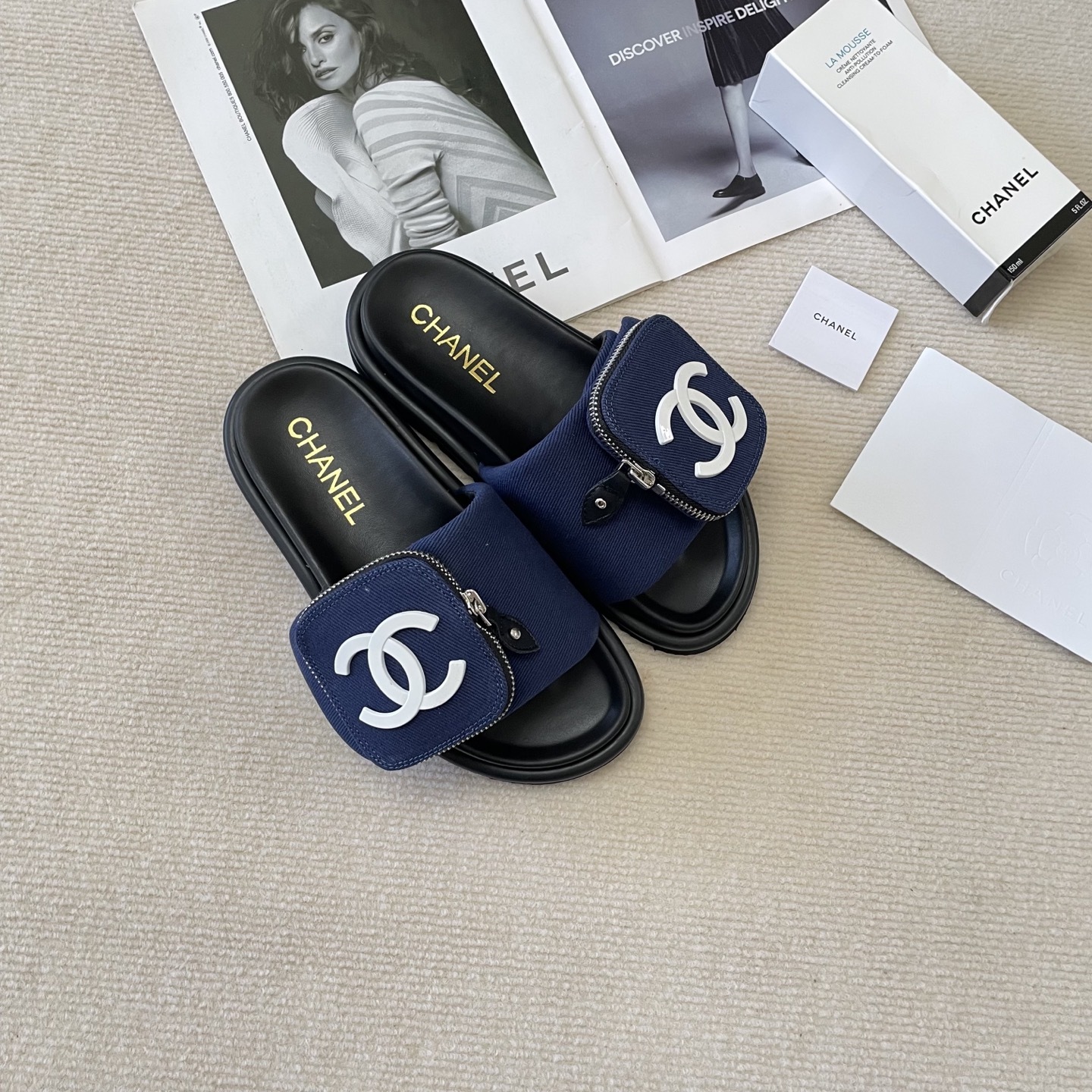 C style Small schoolbag slippers Velcro bag slippers