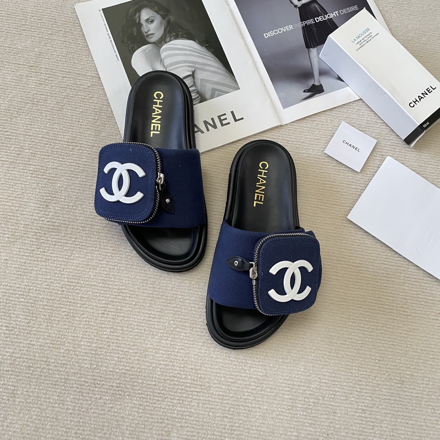 C style Small schoolbag slippers Velcro bag slippers