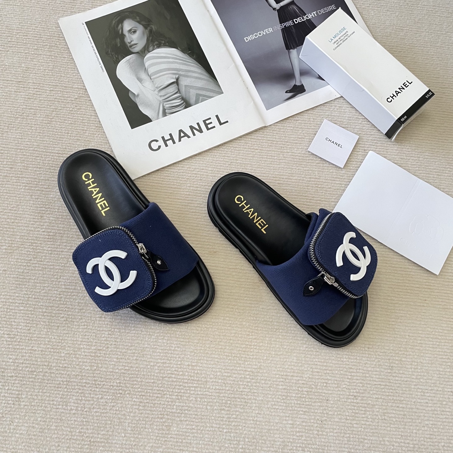 C style Small schoolbag slippers Velcro bag slippers