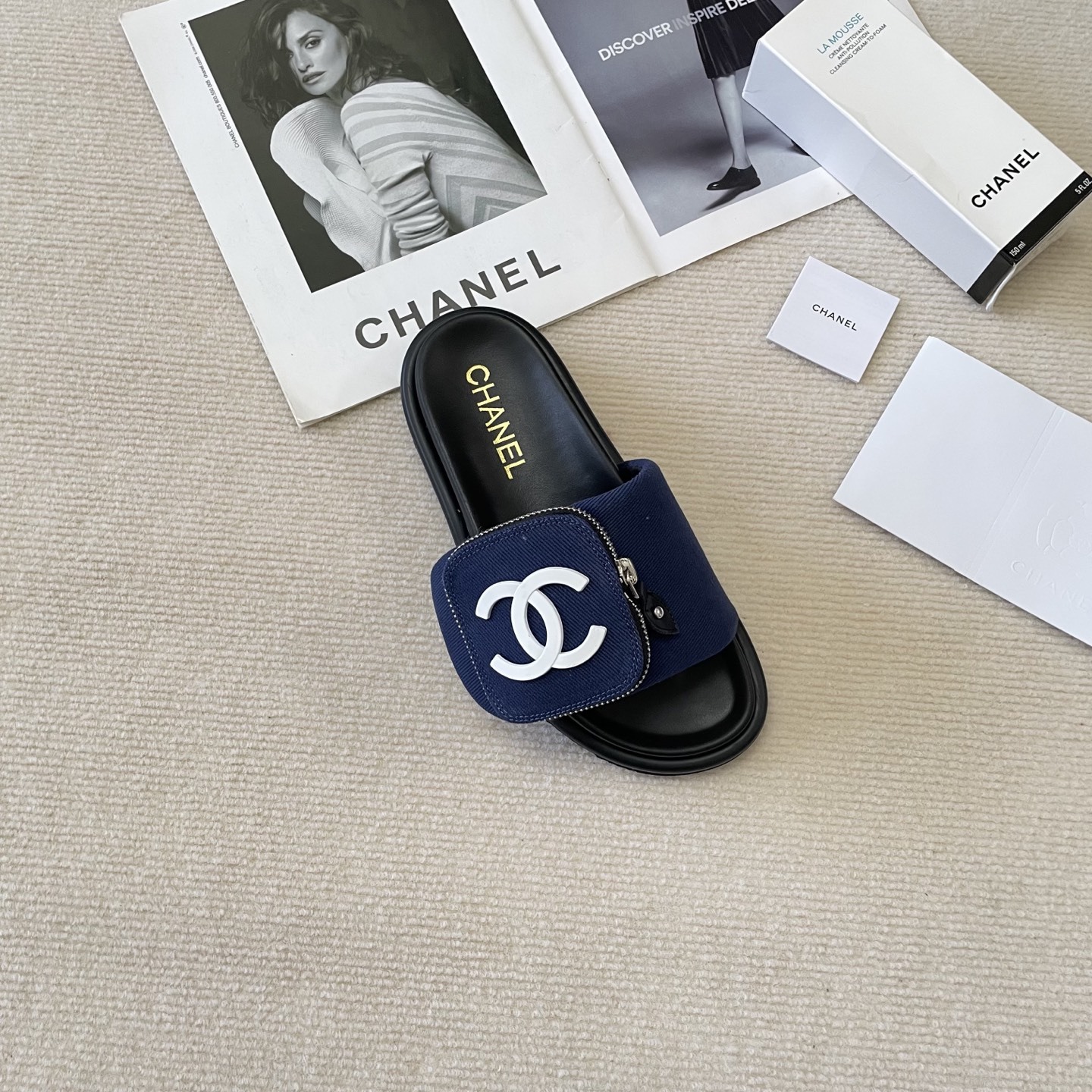 C style Small schoolbag slippers Velcro bag slippers