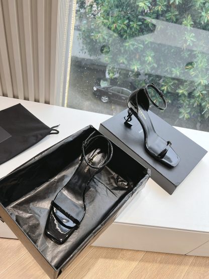 Y style Simple one-strap square toe high-heeled sandals