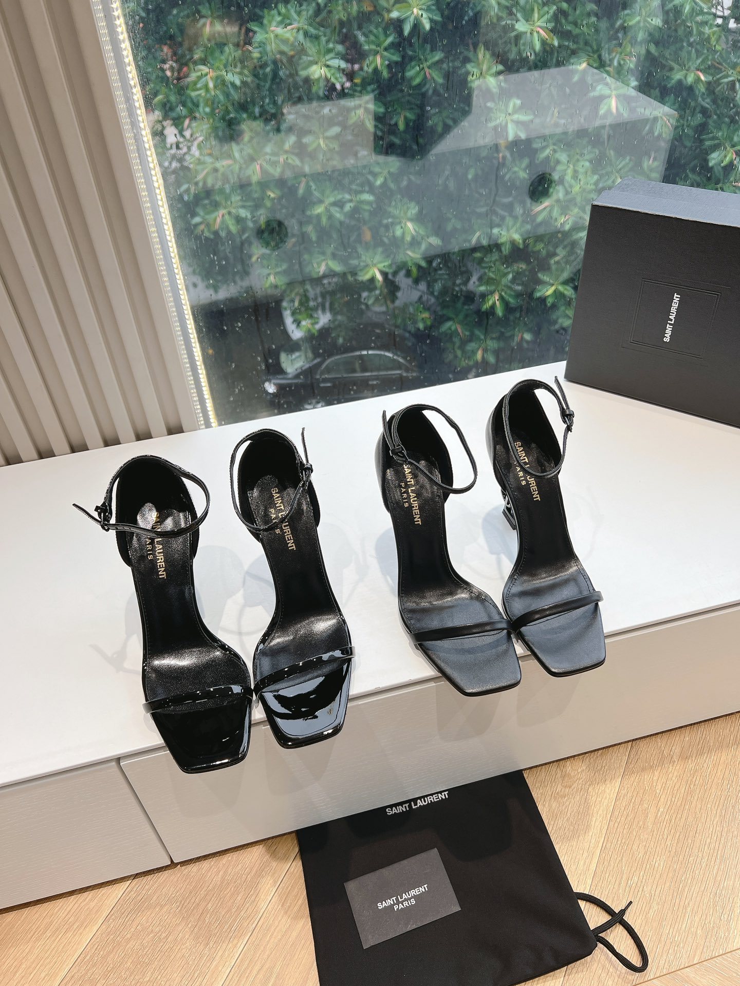 Y style Simple one-strap square toe high-heeled sandals