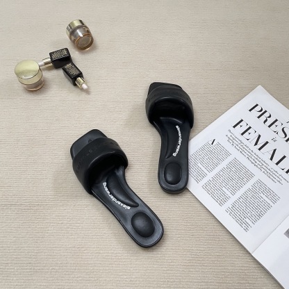 A style Square toe flip flops Flat slippers