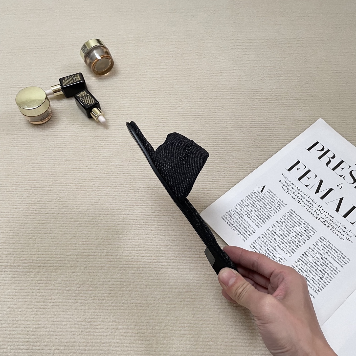 A style Square toe flip flops Flat slippers