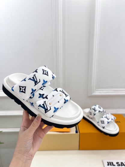 L style Velcro Slippers