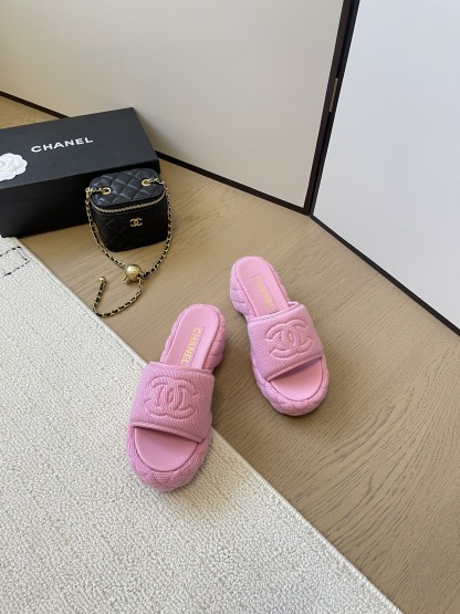 C styleKnitted diamond slippers6cm