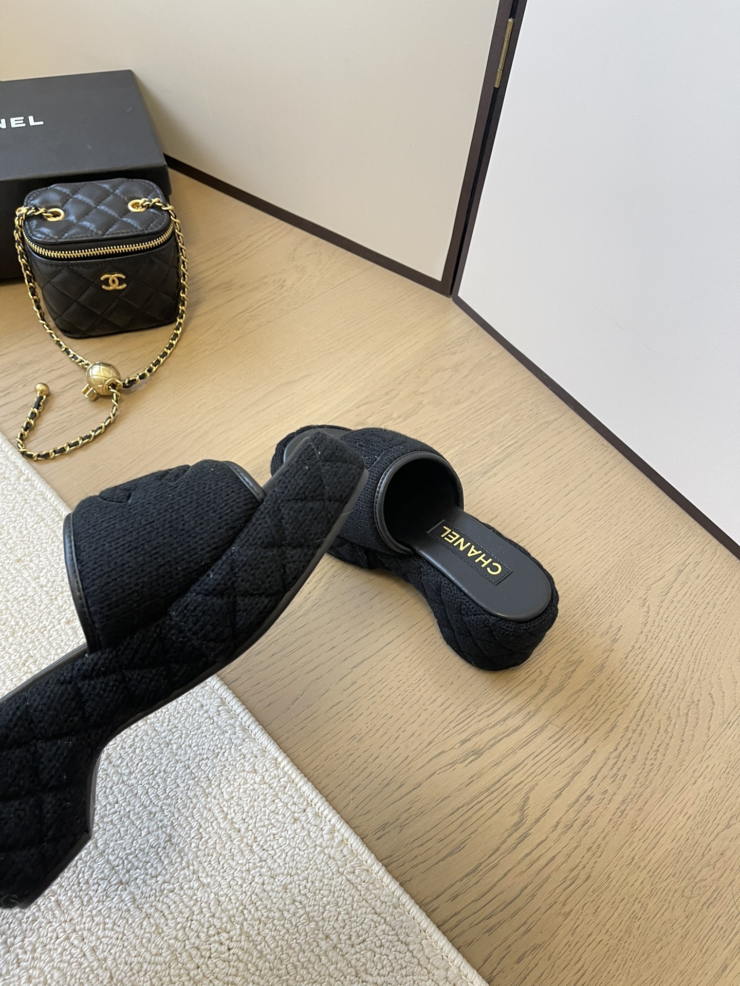 C styleKnitted diamond slippers6cm