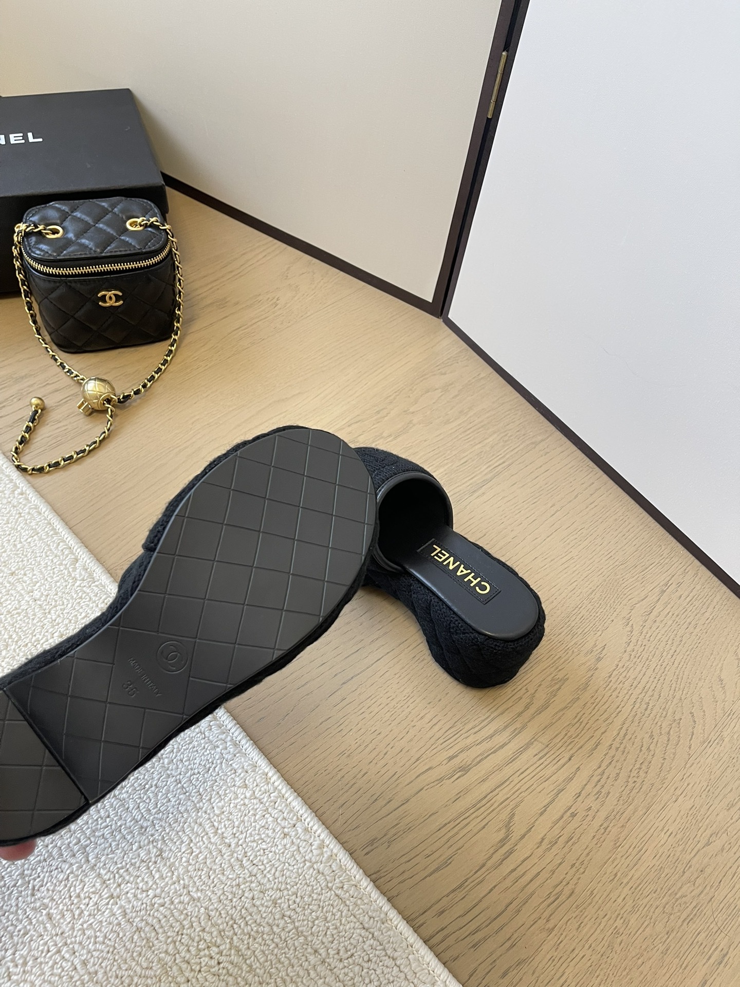 C styleKnitted diamond slippers6cm