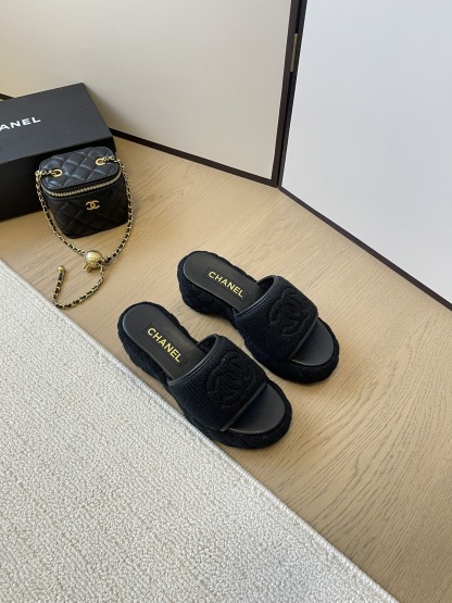 C styleKnitted diamond slippers6cm