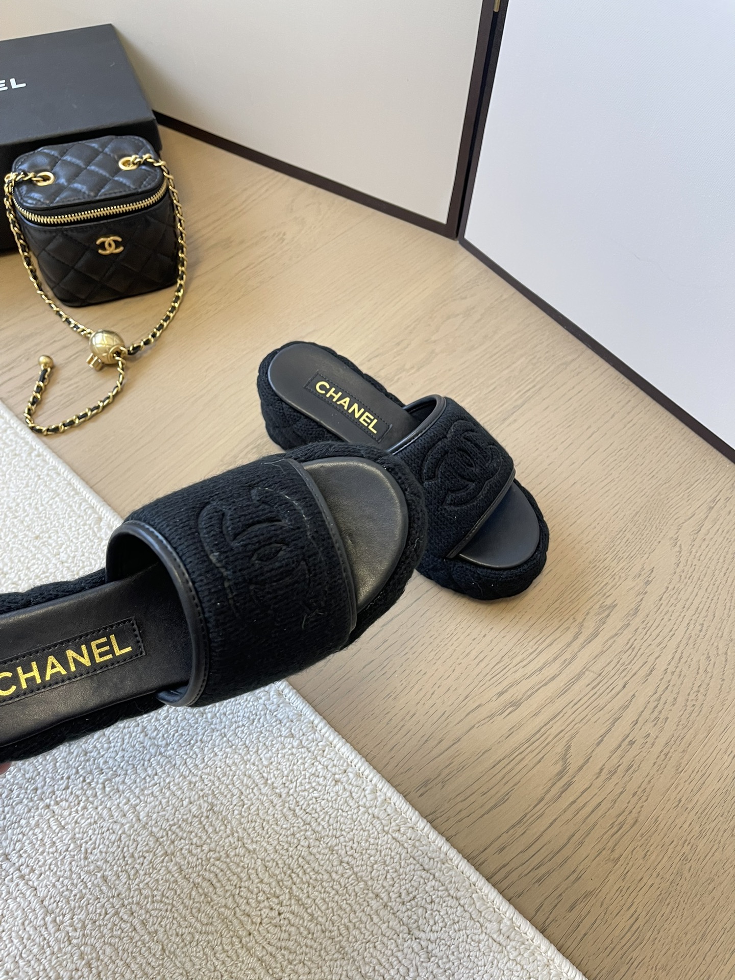 C styleKnitted diamond slippers6cm