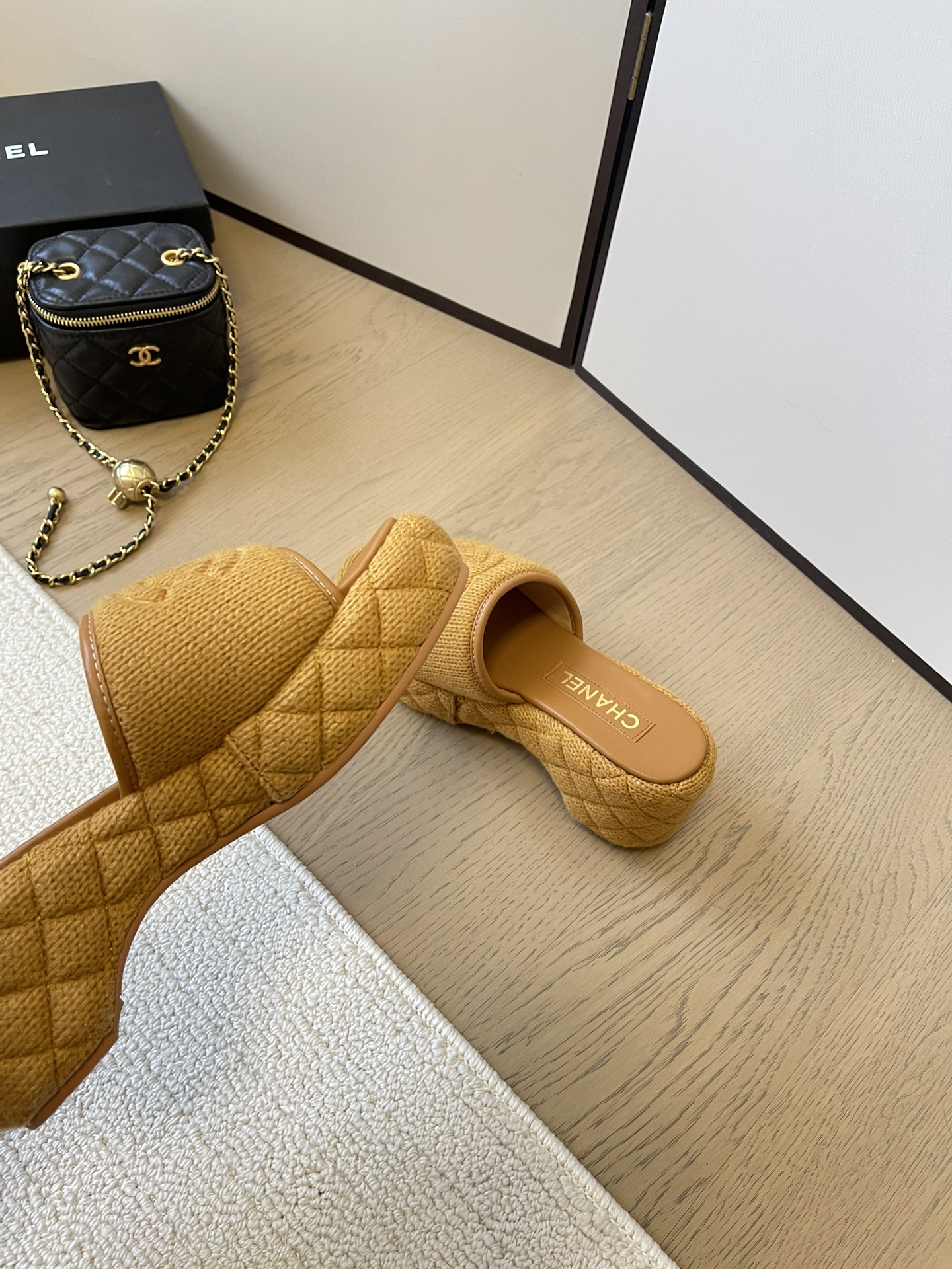 C styleKnitted diamond slippers6cm