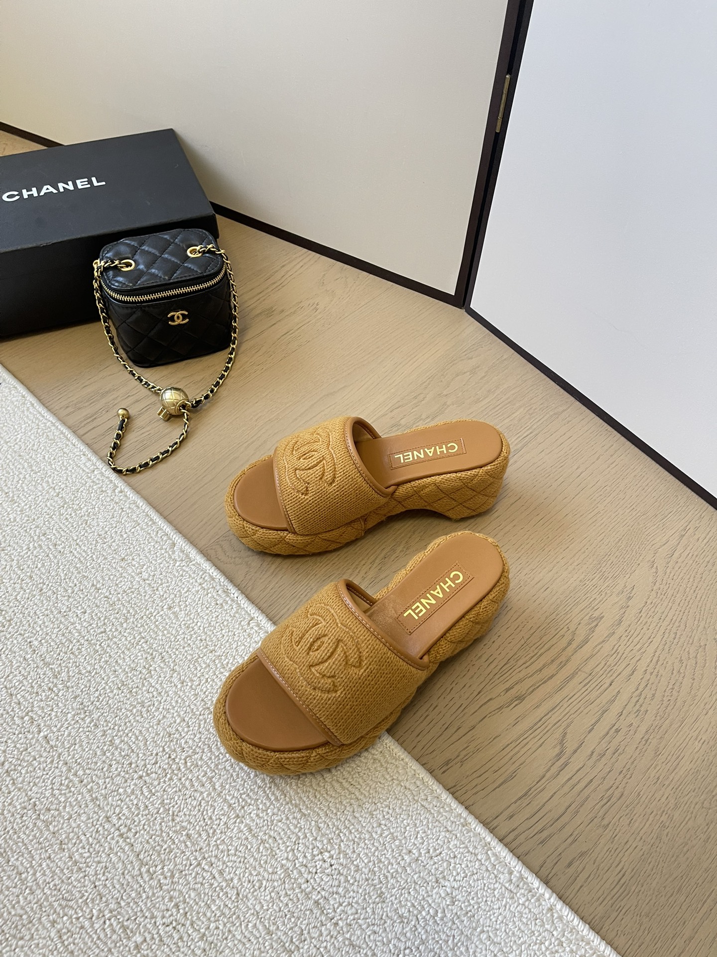 C styleKnitted diamond slippers6cm