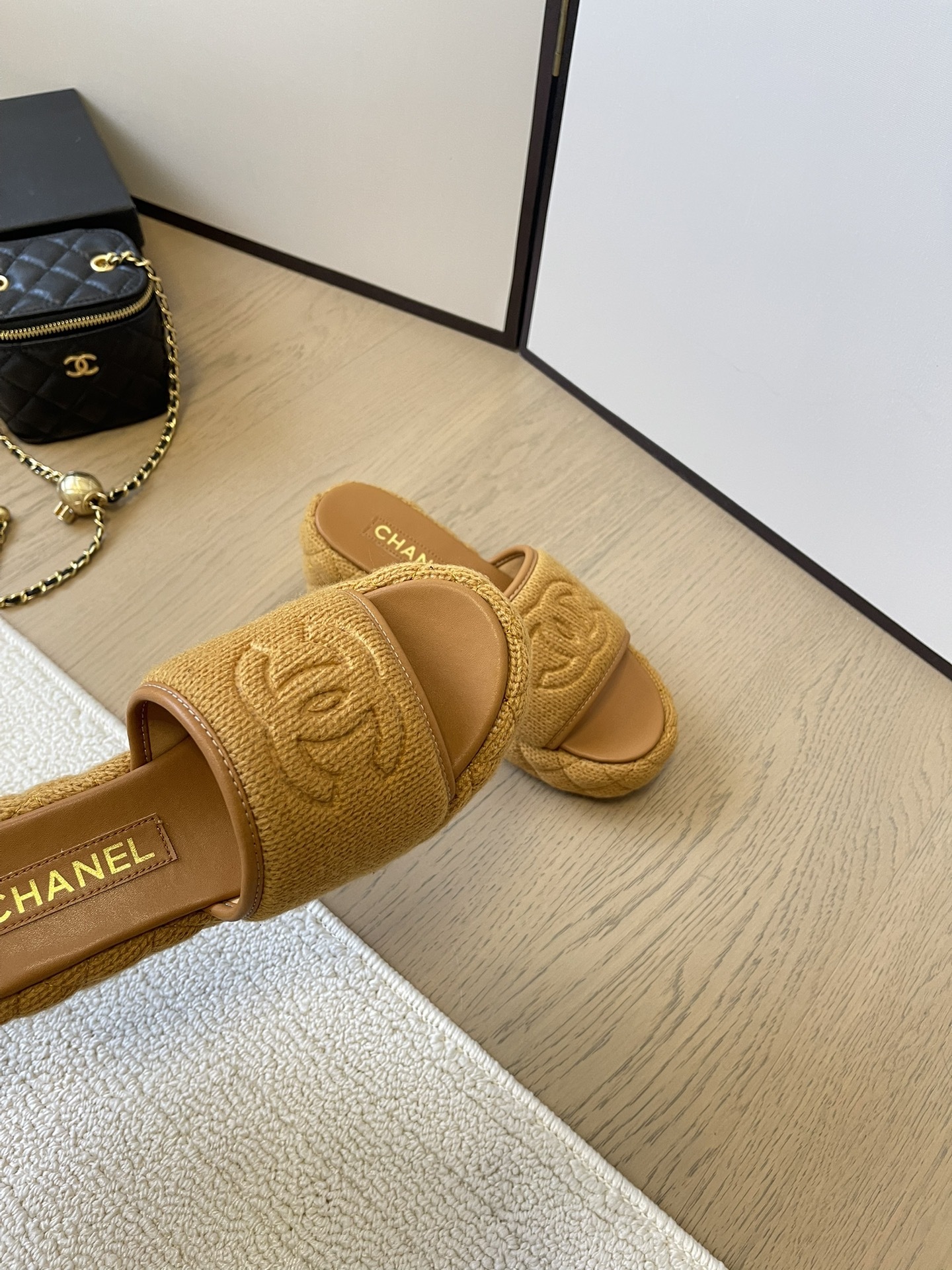 C styleKnitted diamond slippers6cm