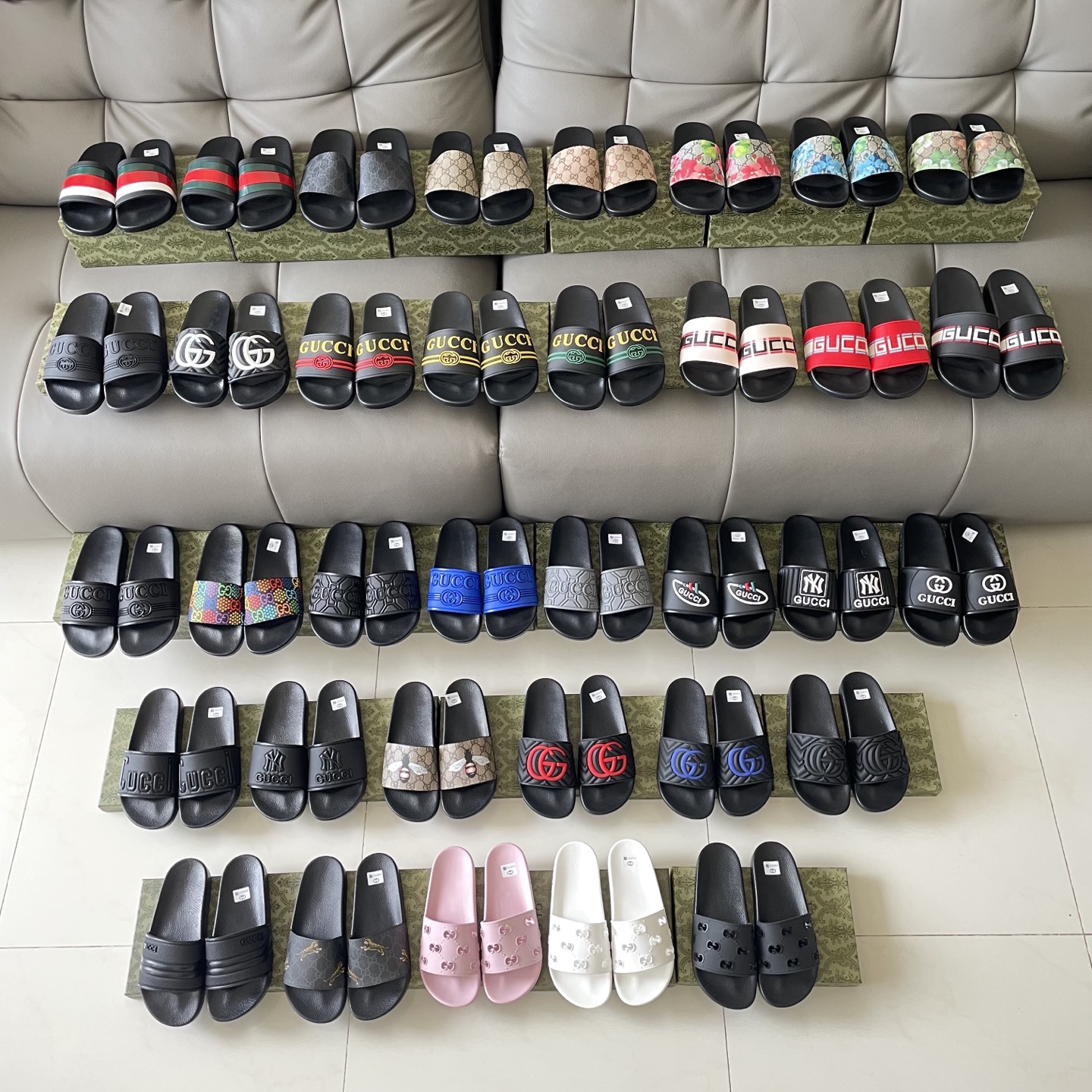 G style Couples slippers, beach slippers, flat slippers