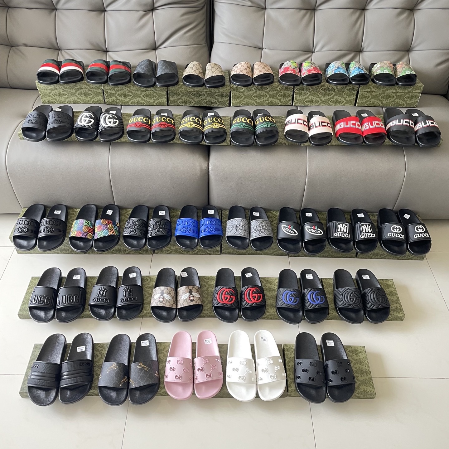 G style Couples slippers, beach slippers, flat slippers