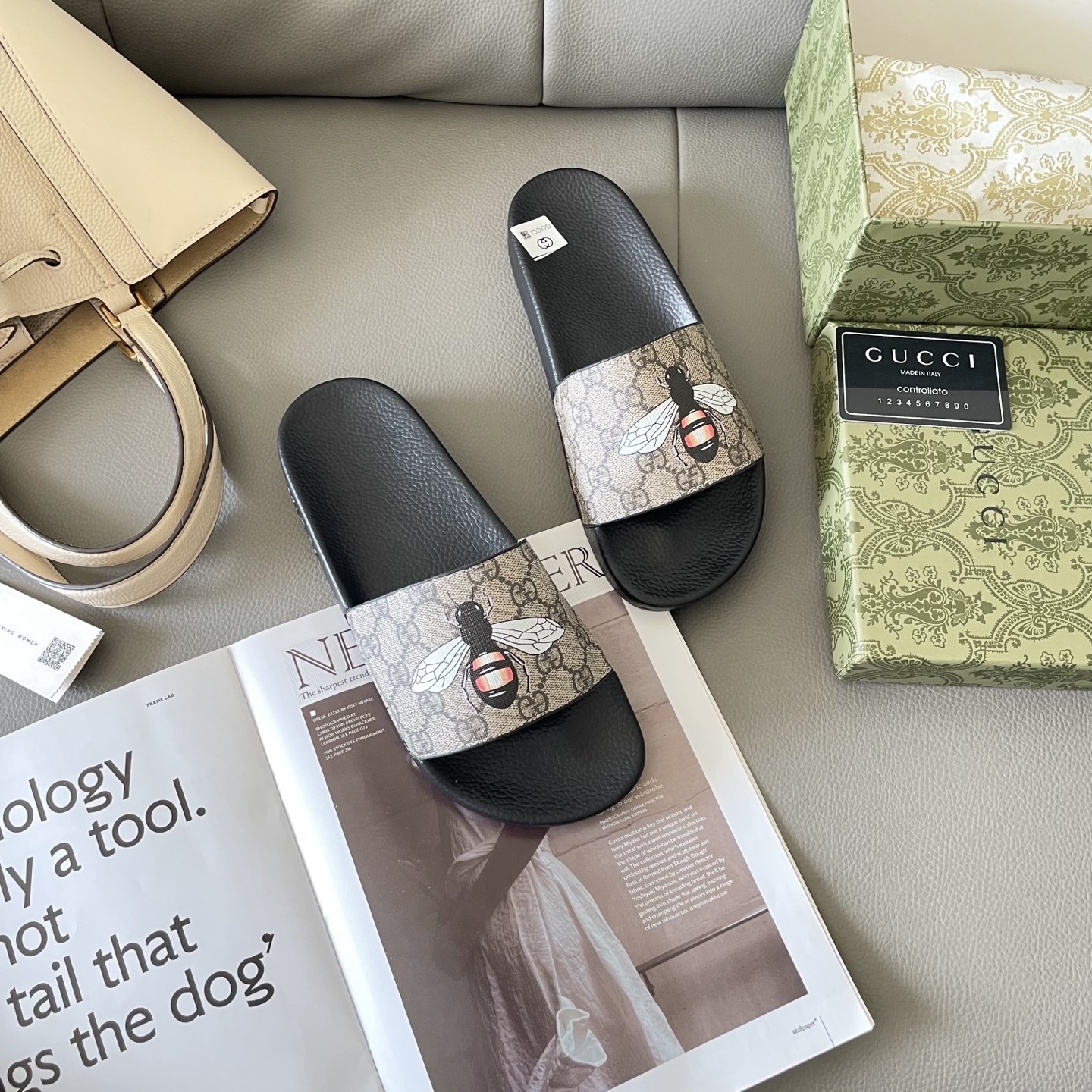 G style Couples slippers, beach slippers, flat slippers