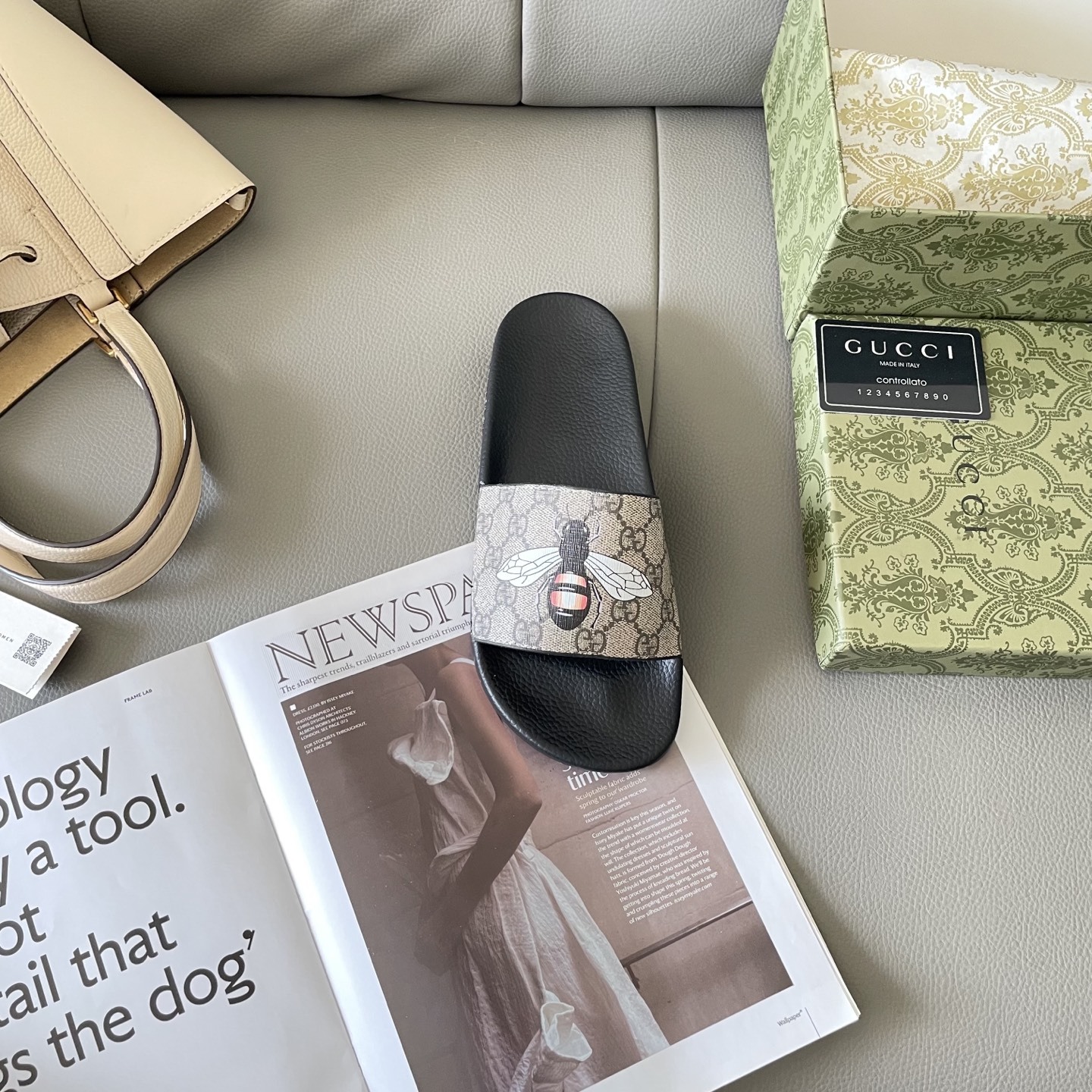 G style Couples slippers, beach slippers, flat slippers