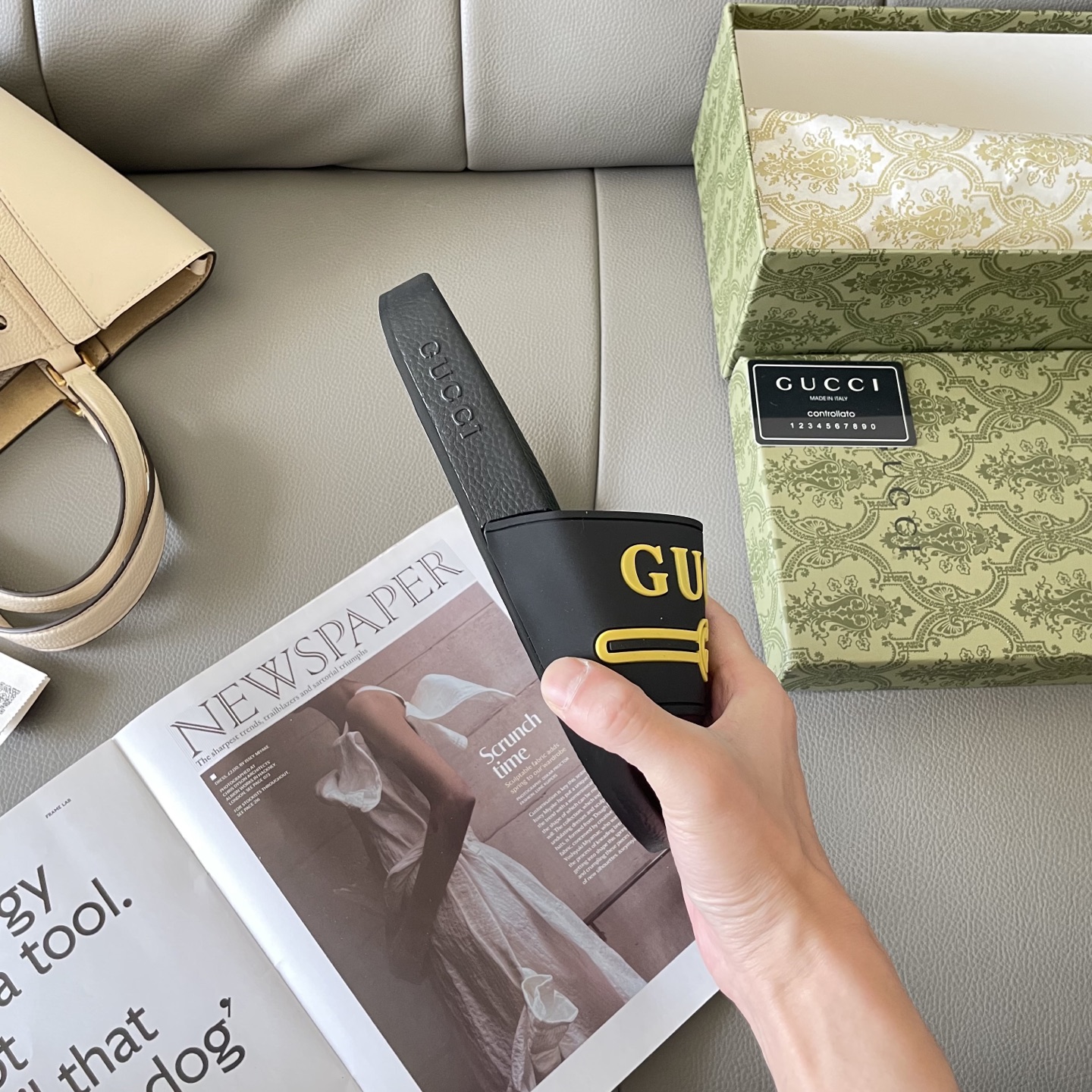 G style Couples slippers, beach slippers, flat slippers