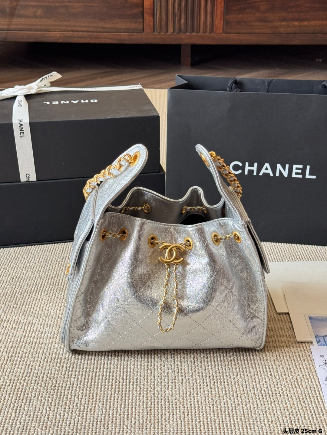 C style Cowhide Hobo bag 25*20cm