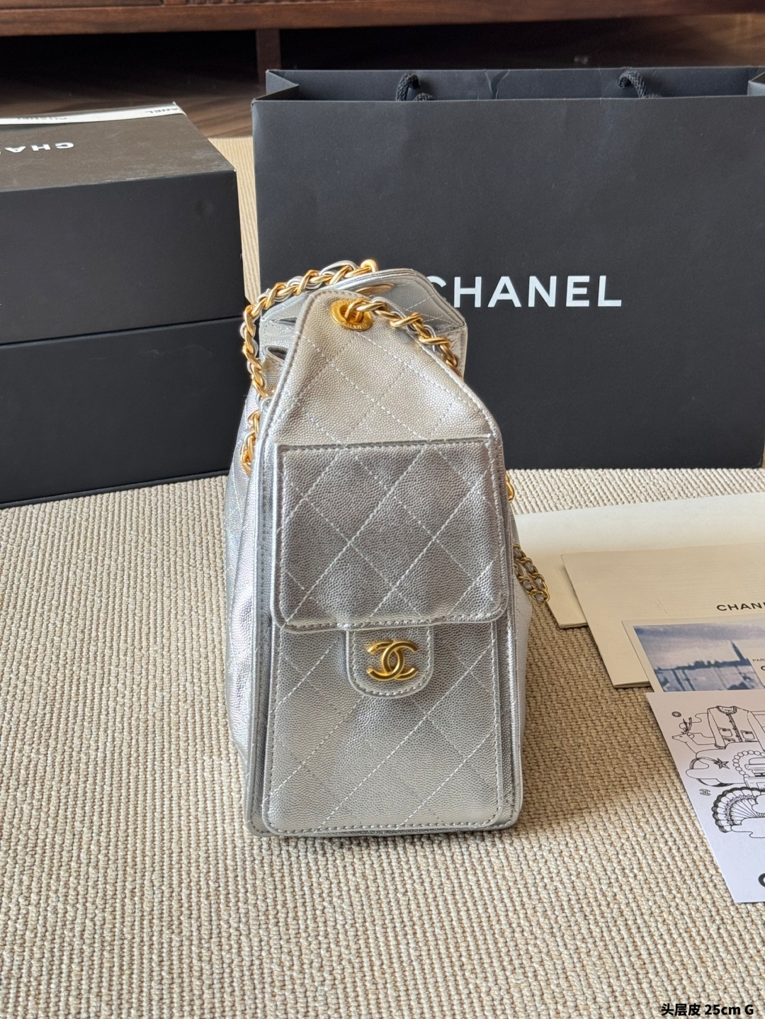 C style Cowhide Hobo bag 25*20cm