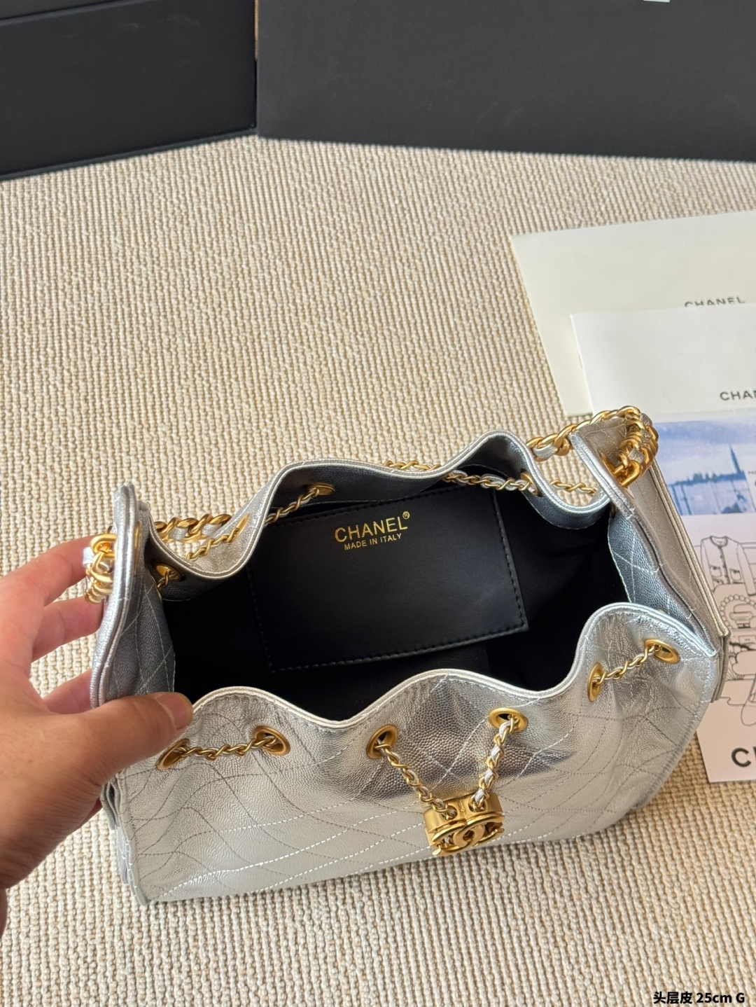 C style Cowhide Hobo bag 25*20cm