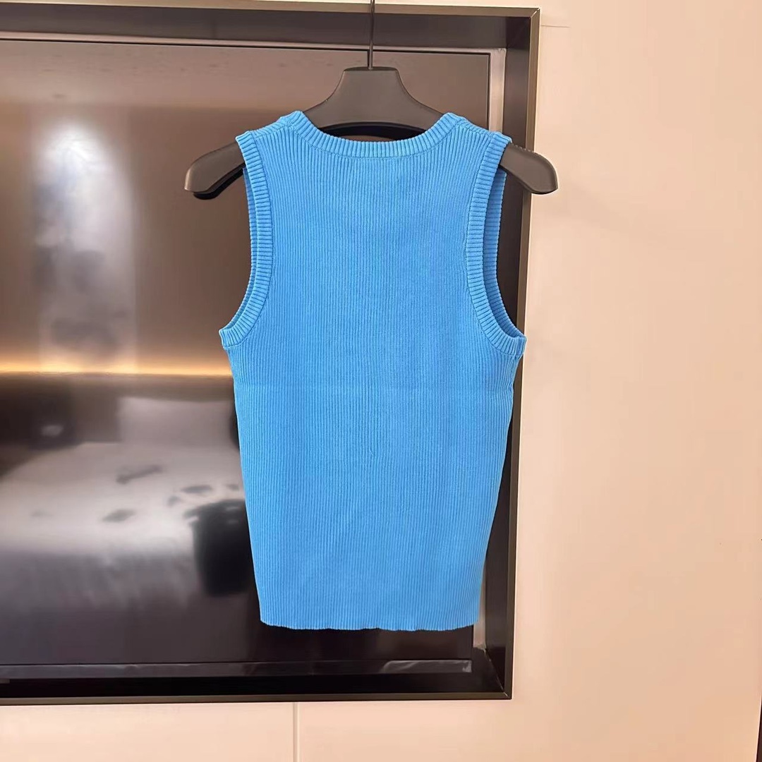 L style logo embroidered vest