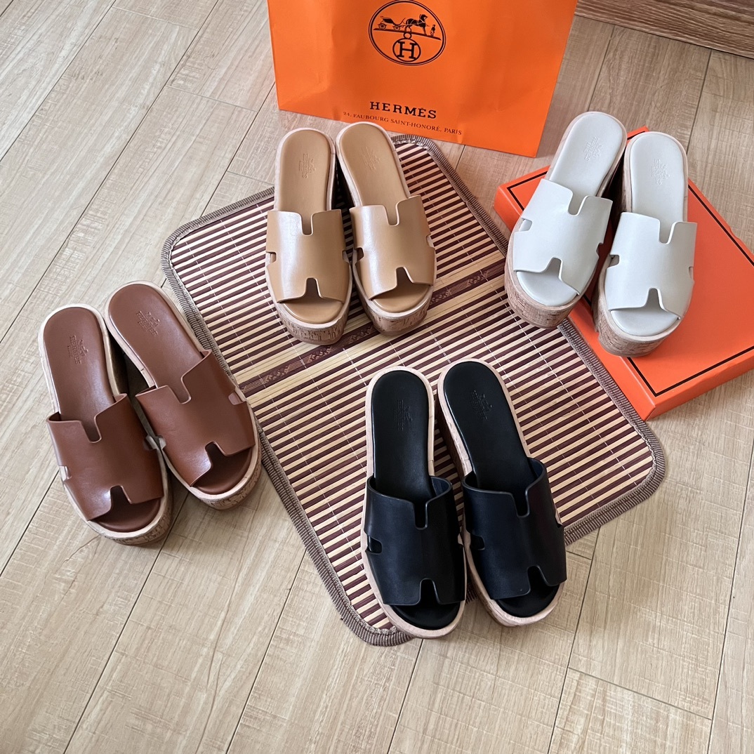 H style Waterproof wedge-heeled platform sandals