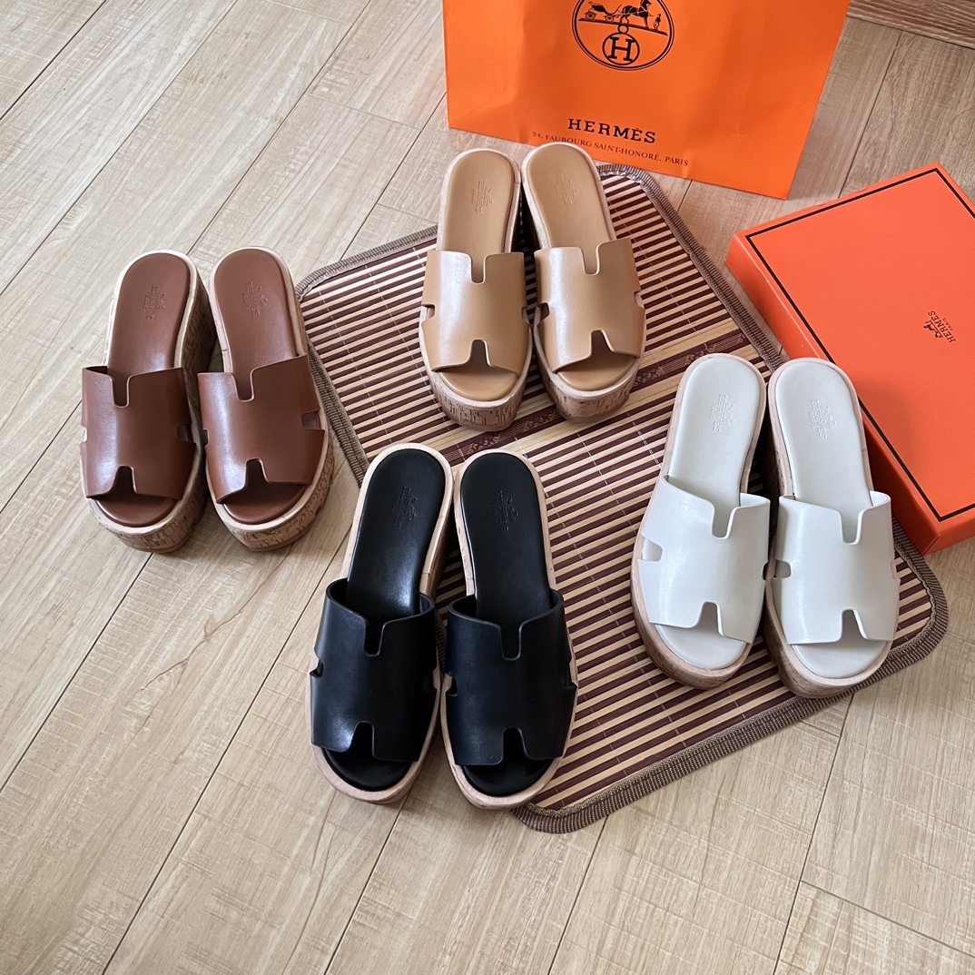 H style Waterproof wedge-heeled platform sandals