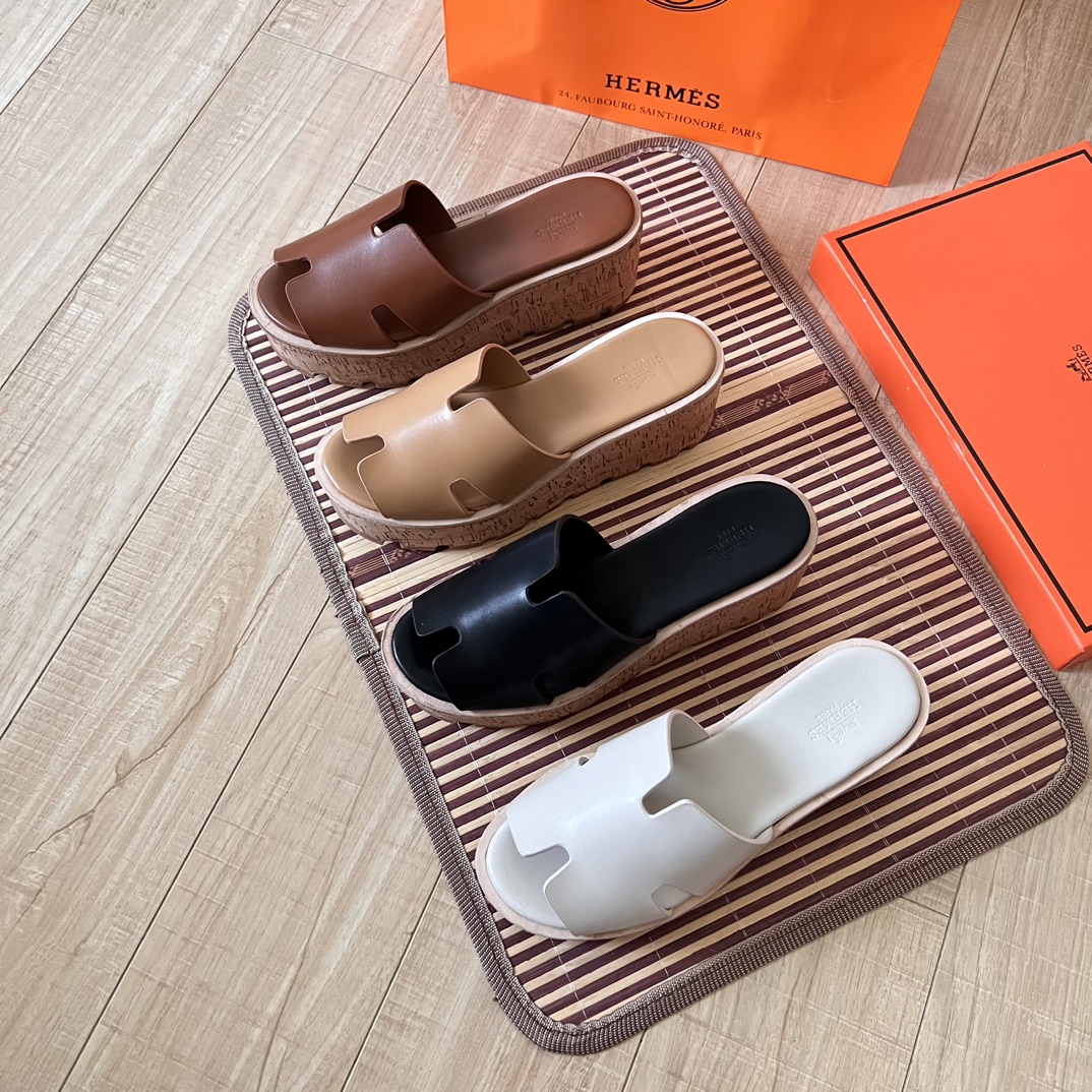 H style Waterproof wedge-heeled platform sandals