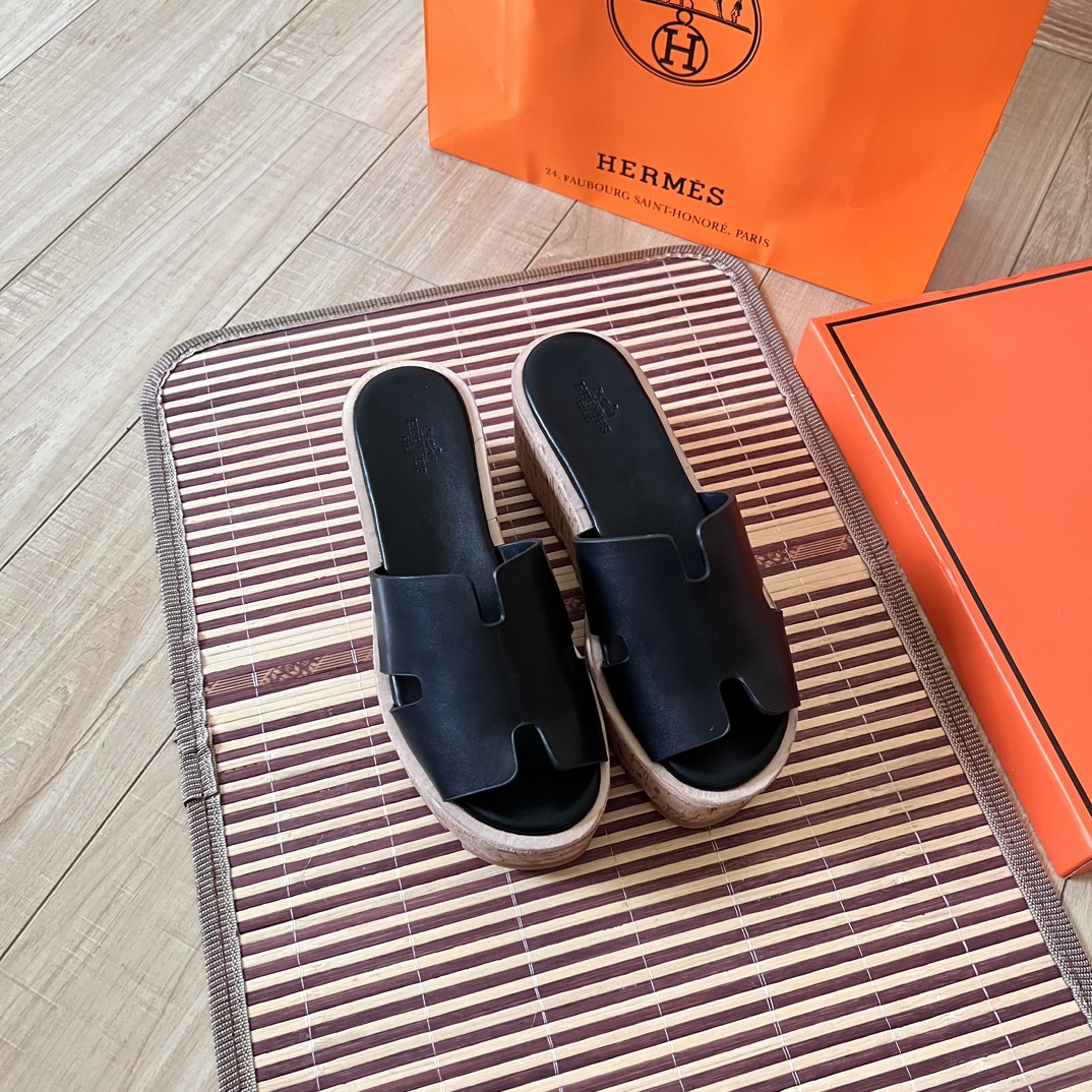 H style Waterproof wedge-heeled platform sandals