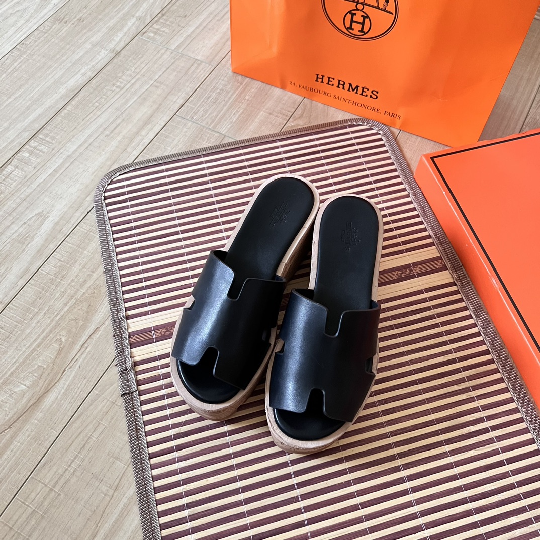 H style Waterproof wedge-heeled platform sandals