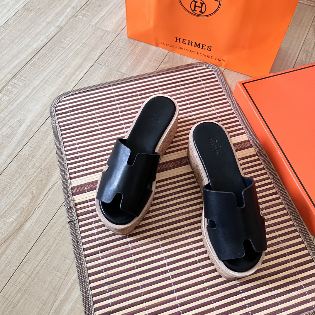 H style Waterproof wedge-heeled platform sandals