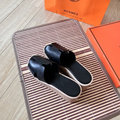 H style Waterproof wedge-heeled platform sandals