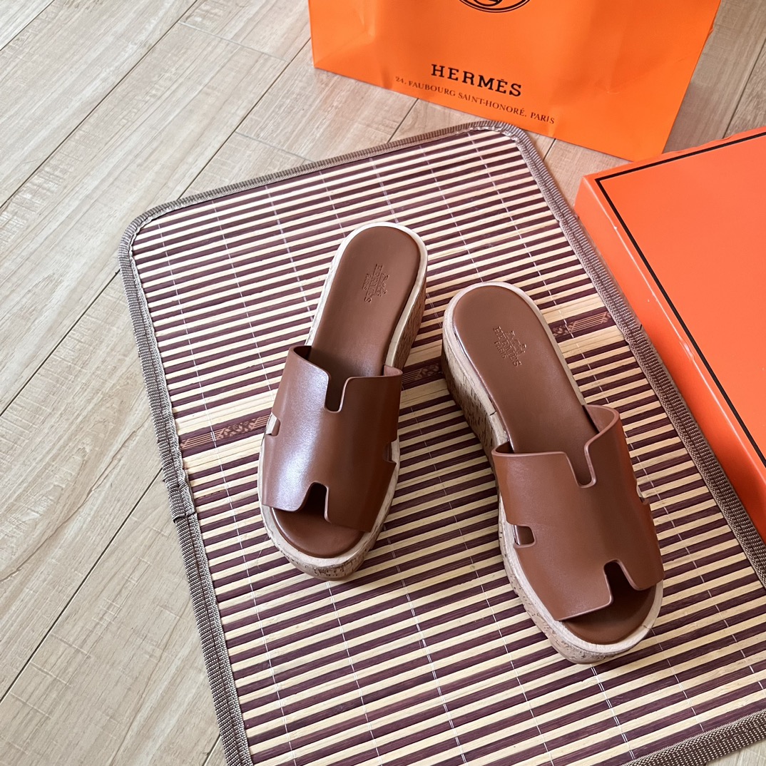 H style Waterproof wedge-heeled platform sandals