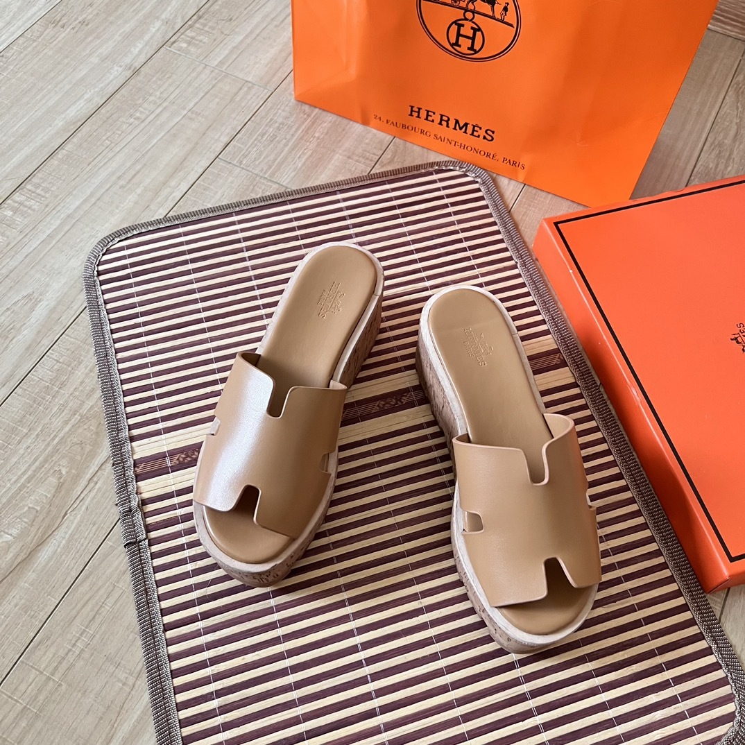 H style Waterproof wedge-heeled platform sandals