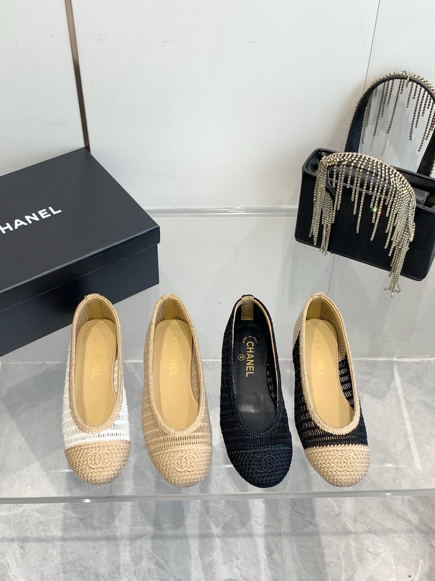 C style Woven flats Ballet shoes