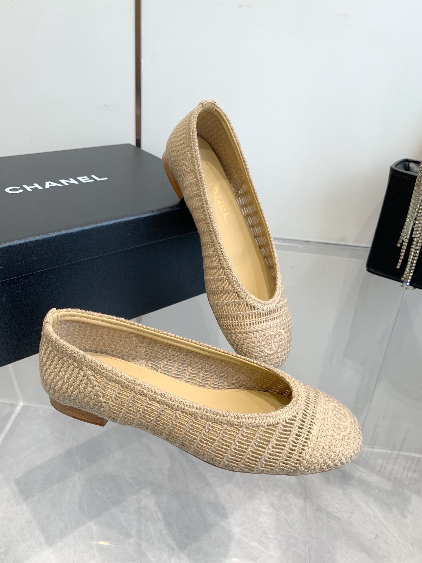 C style Woven flats Ballet shoes