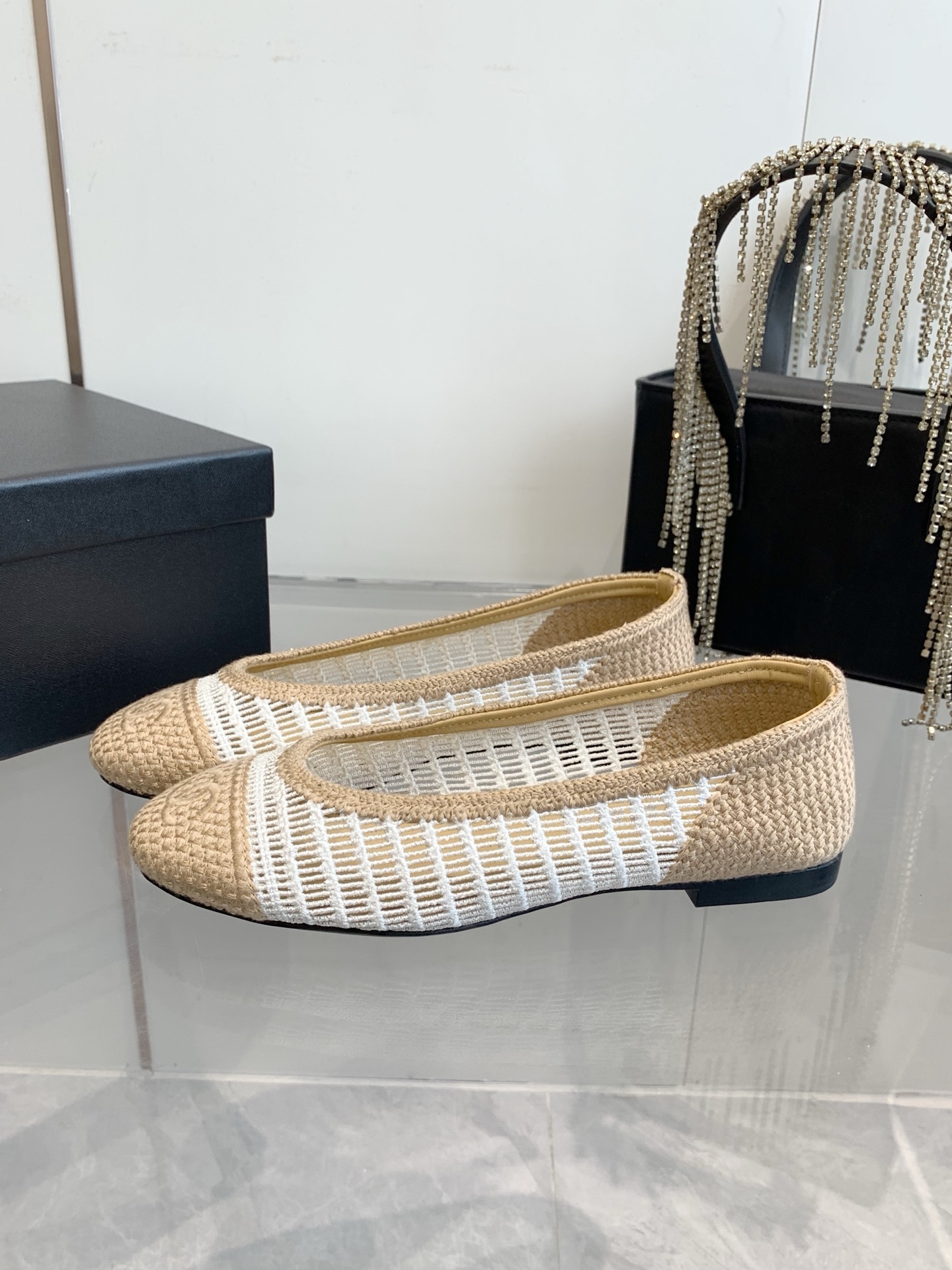 C style Woven flats Ballet shoes