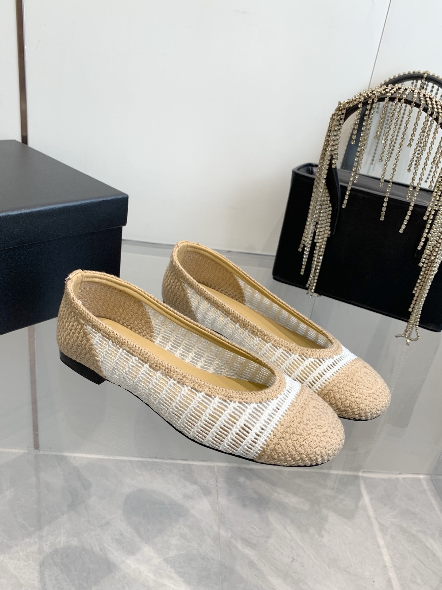 C style Woven flats Ballet shoes
