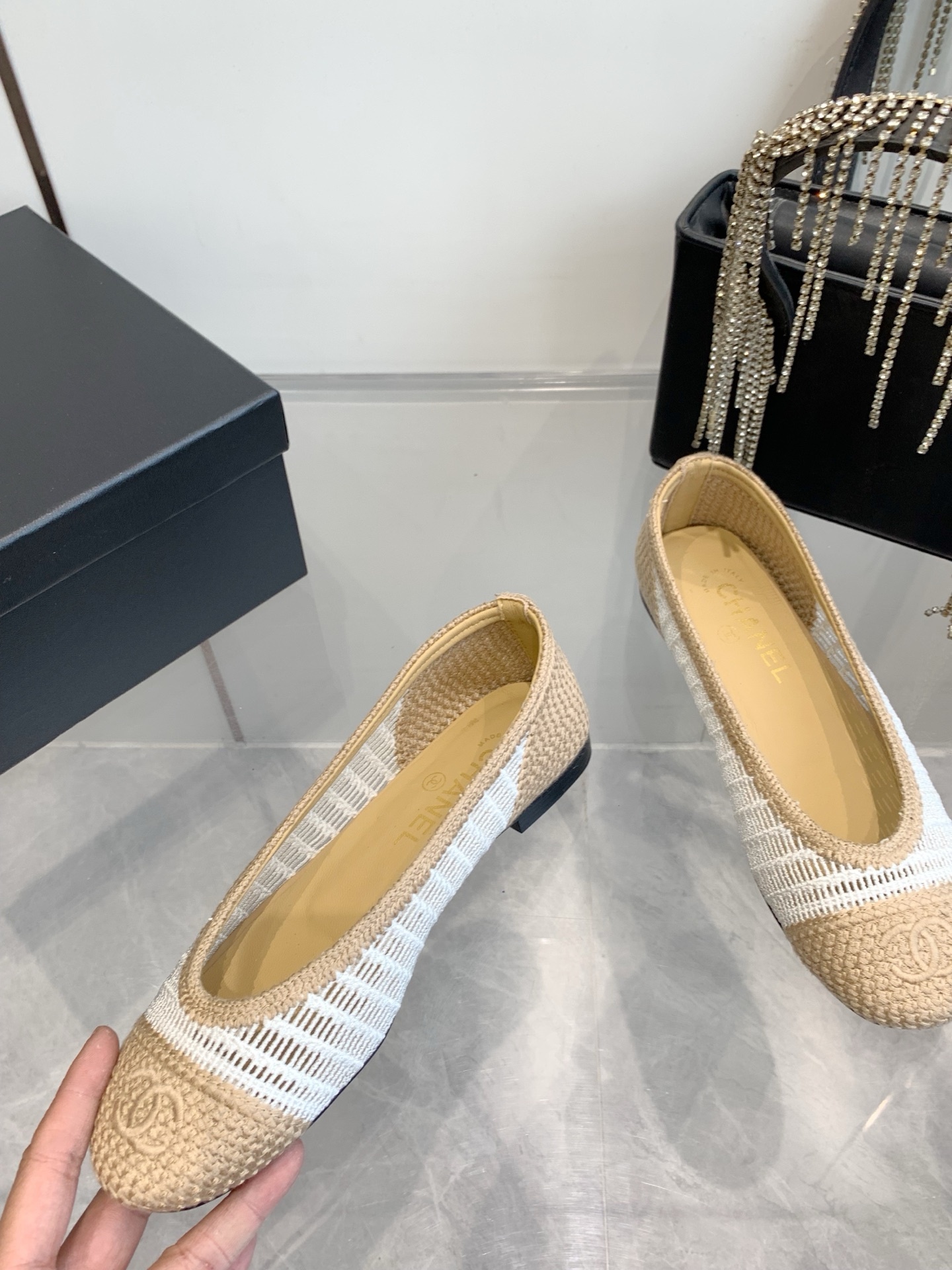 C style Woven flats Ballet shoes