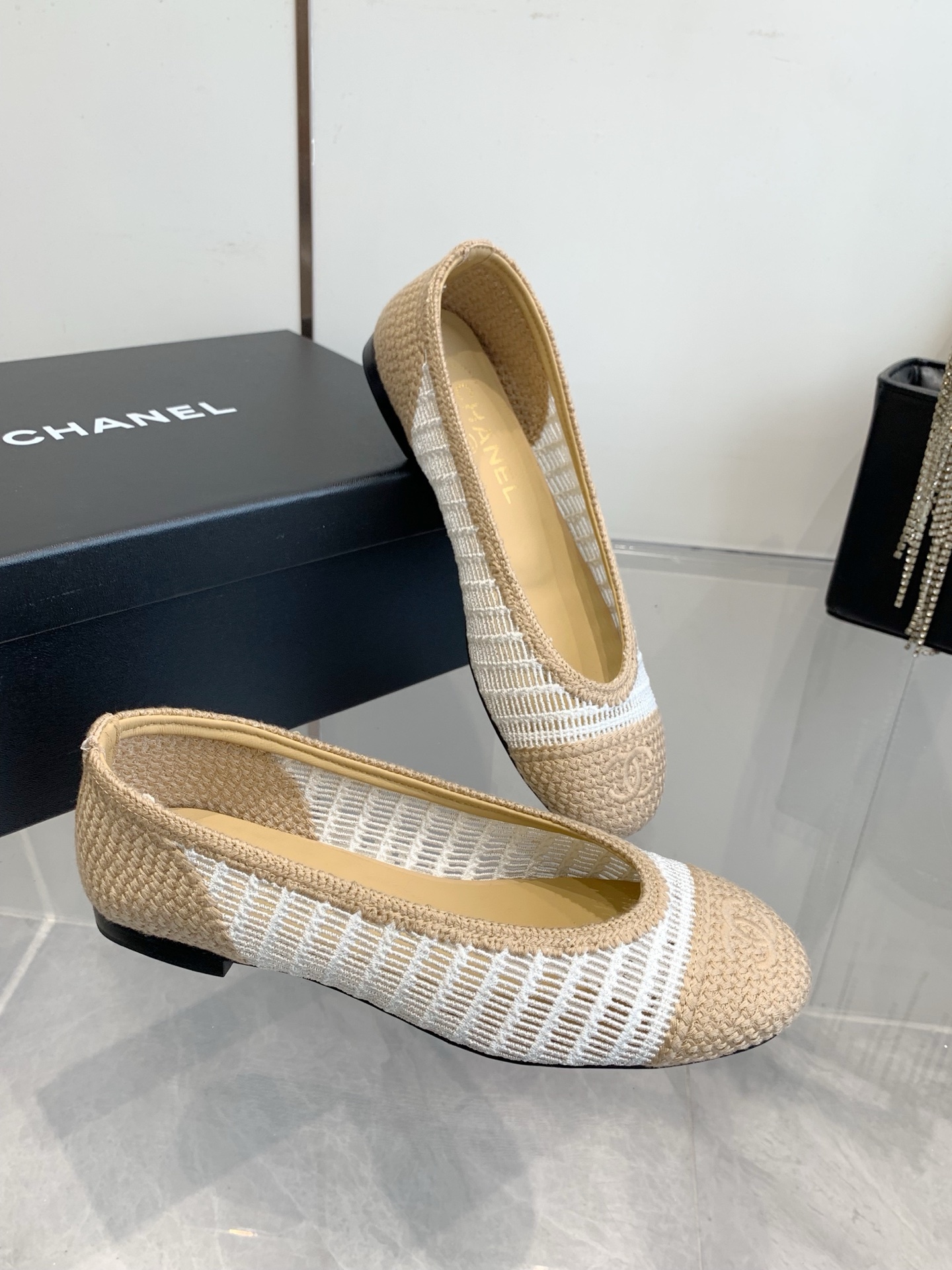 C style Woven flats Ballet shoes