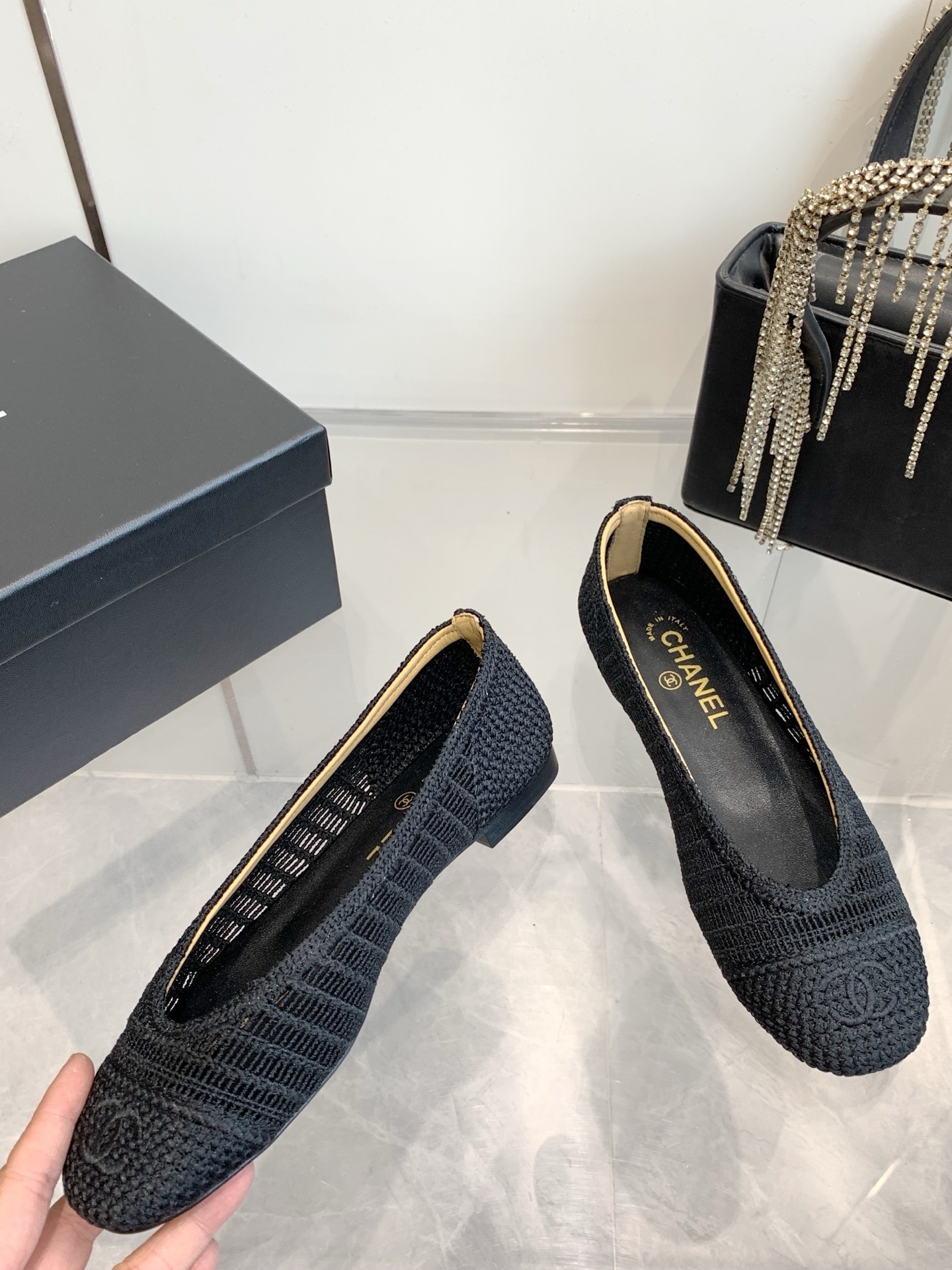 C style Woven flats Ballet shoes