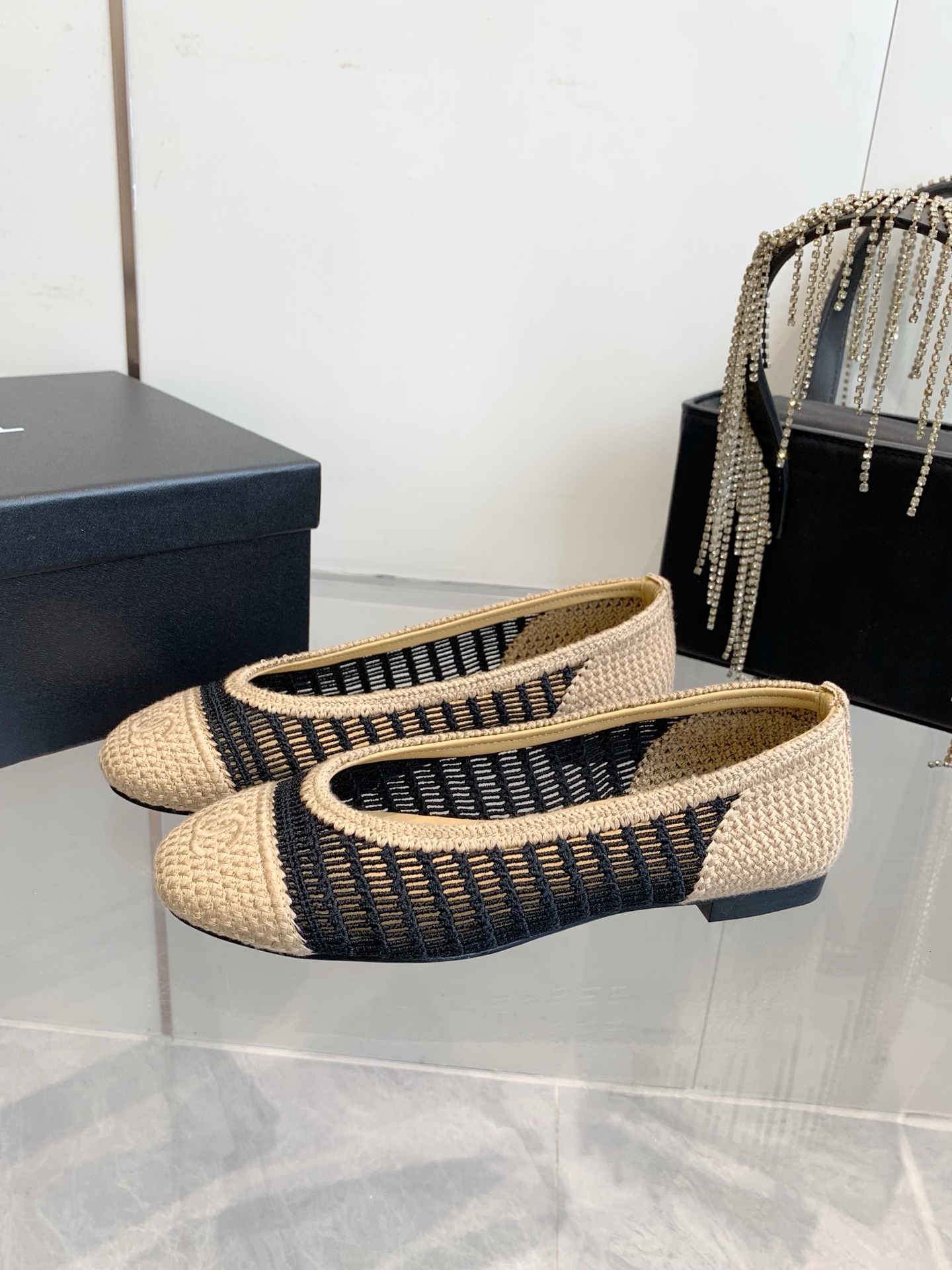 C style Woven flats Ballet shoes