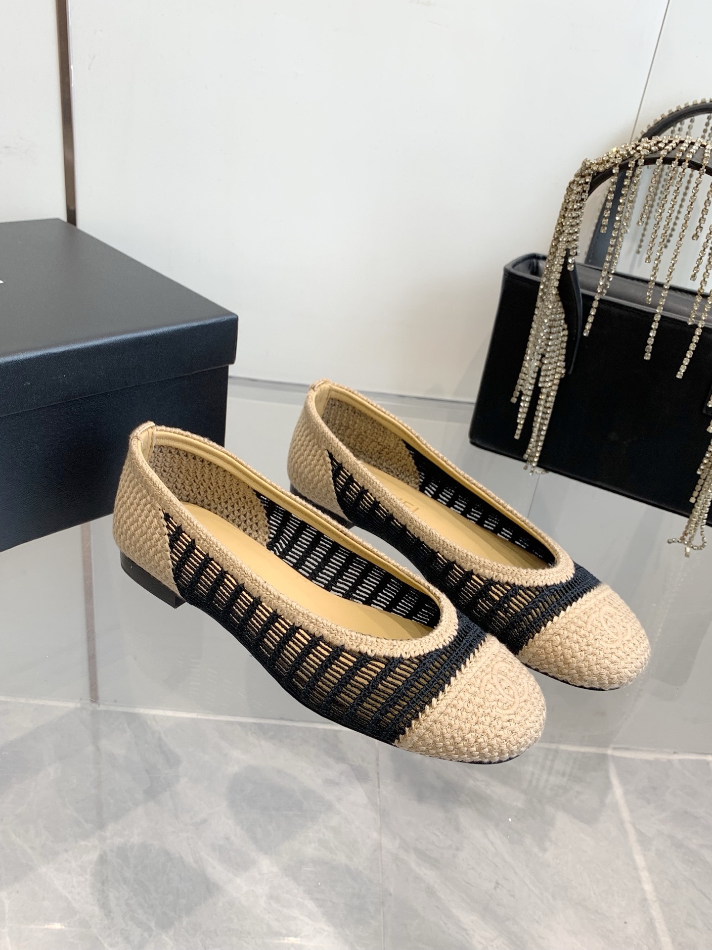 C style Woven flats Ballet shoes