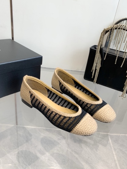 C style Woven flats Ballet shoes
