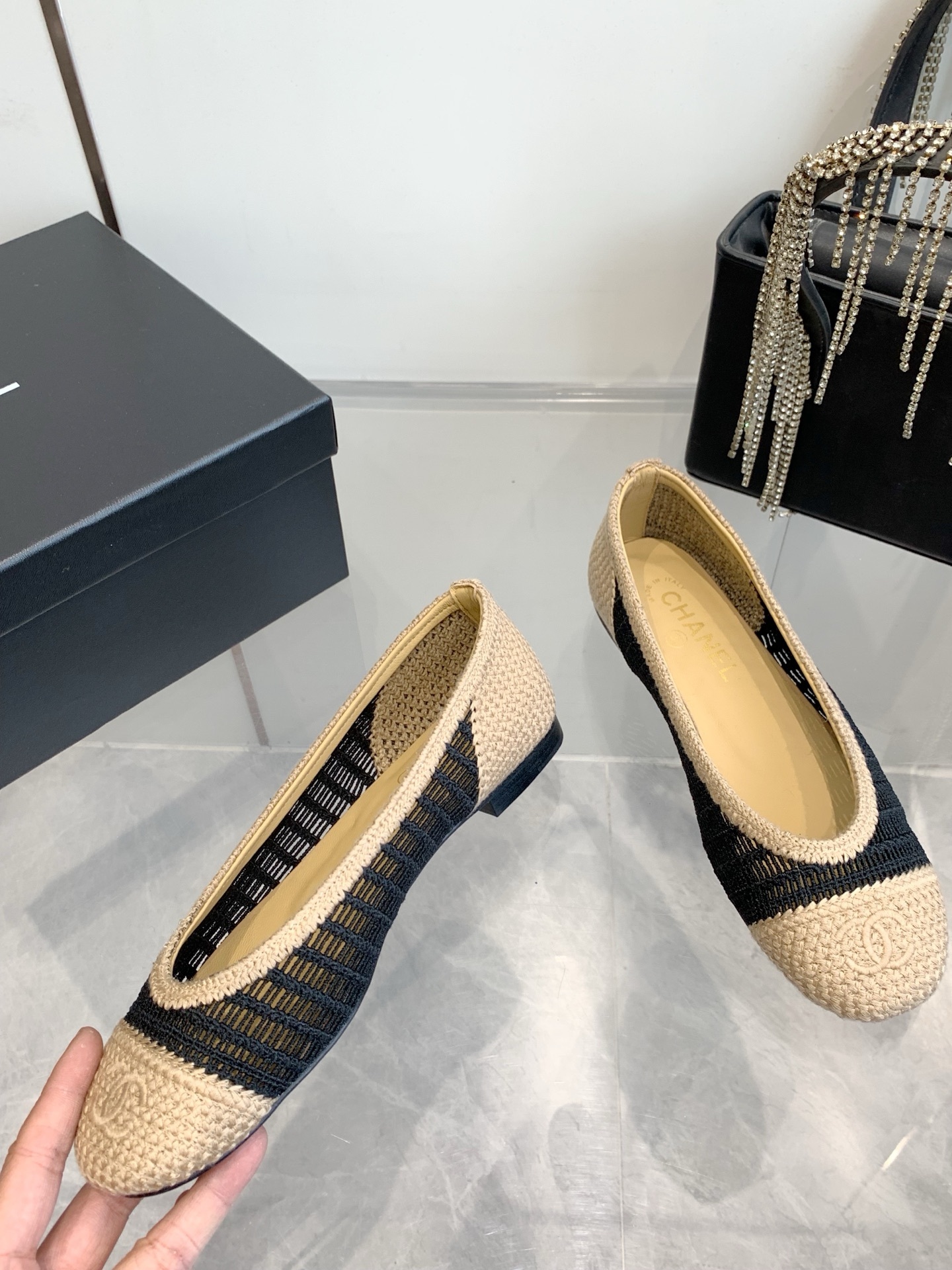 C style Woven flats Ballet shoes