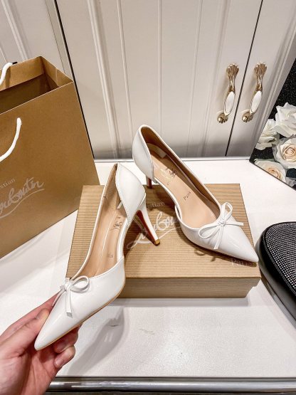 C style Bow pointed high heels