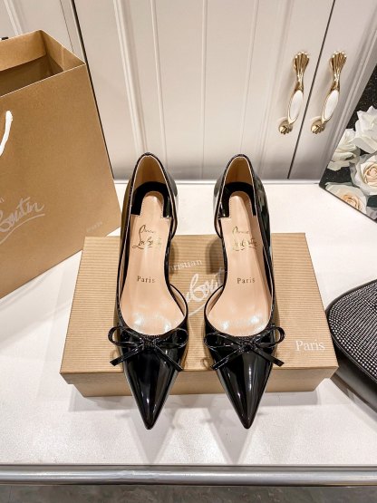 C style Bow pointed high heels