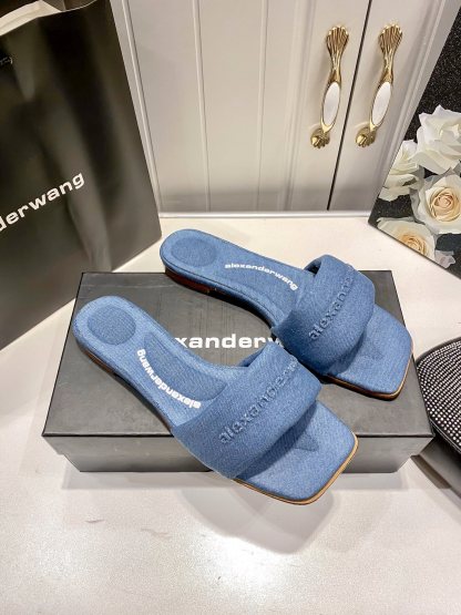 A style Square toe flip flops Flat slippers